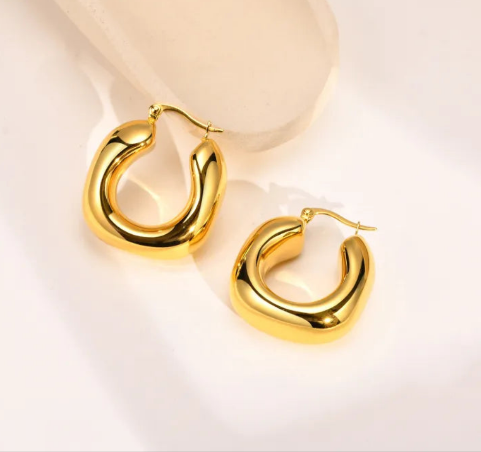 Chunky 18K earrings