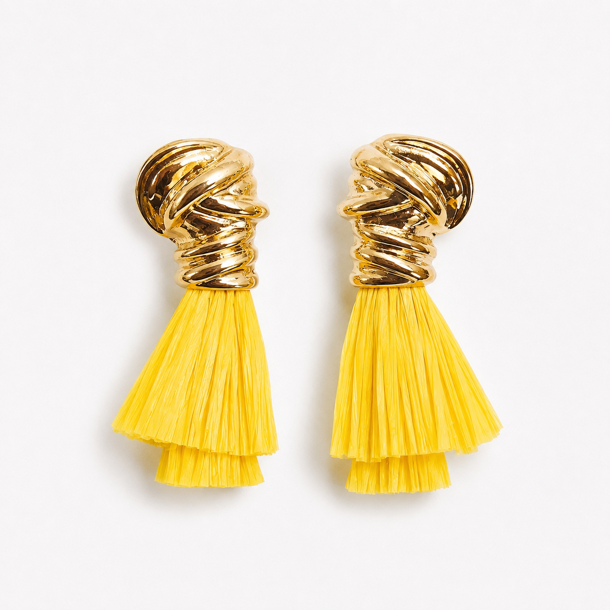 Golden Glow Tassel Earrings