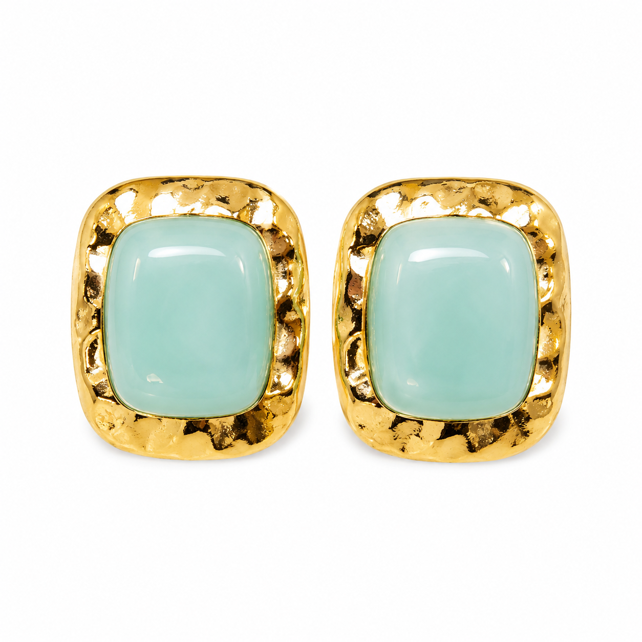 Aqua Glow Statement Earrings