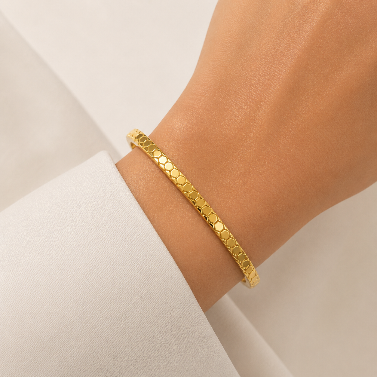 Honeycomb Gold Bracelet