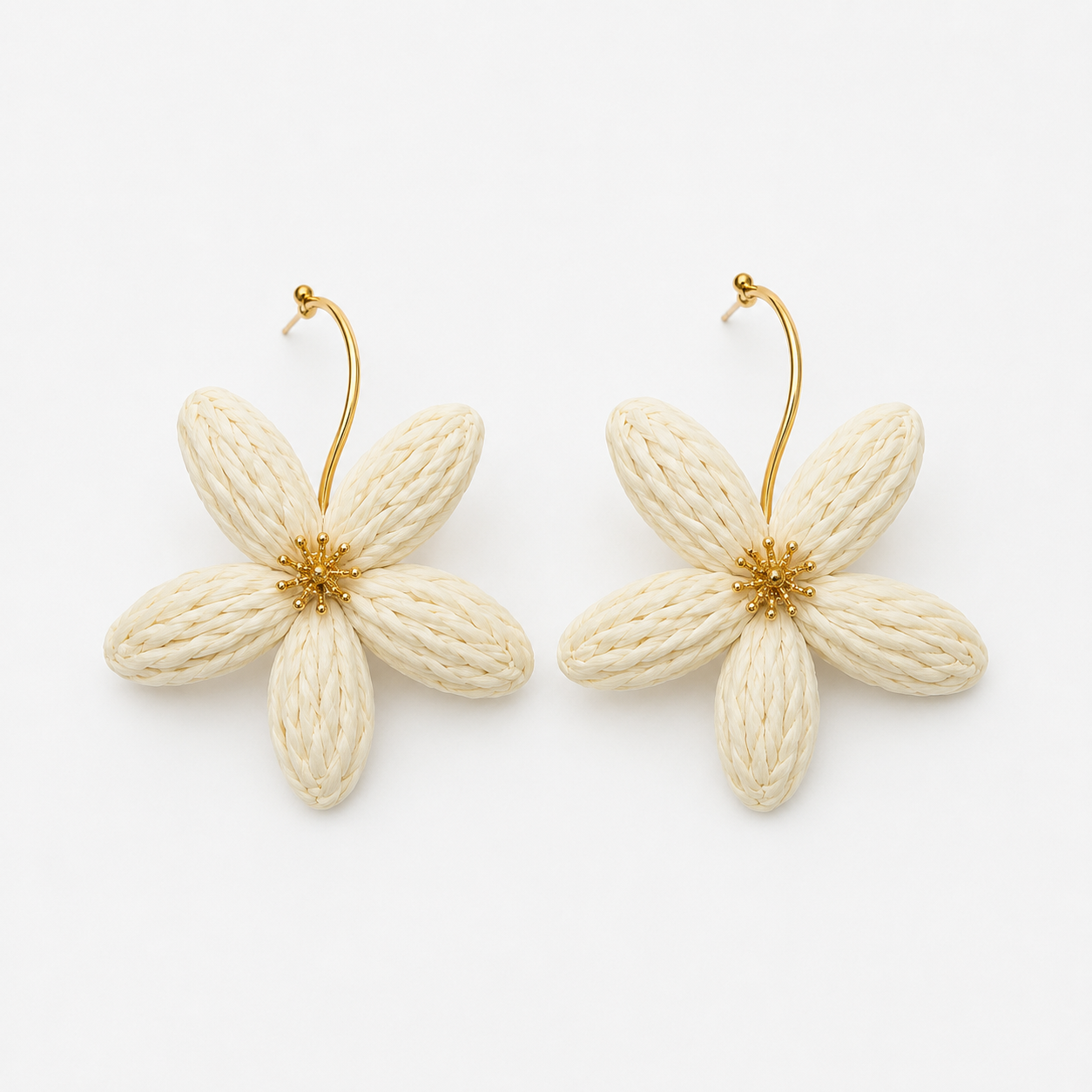 Ivory Bloom Statement Earrings