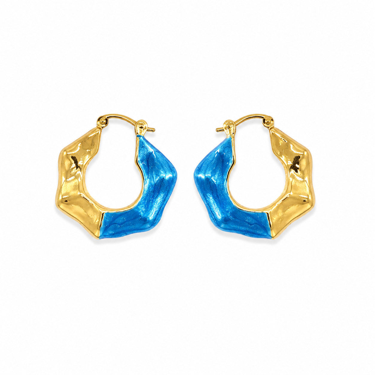 Azure Mini Tide Hoop Earrings