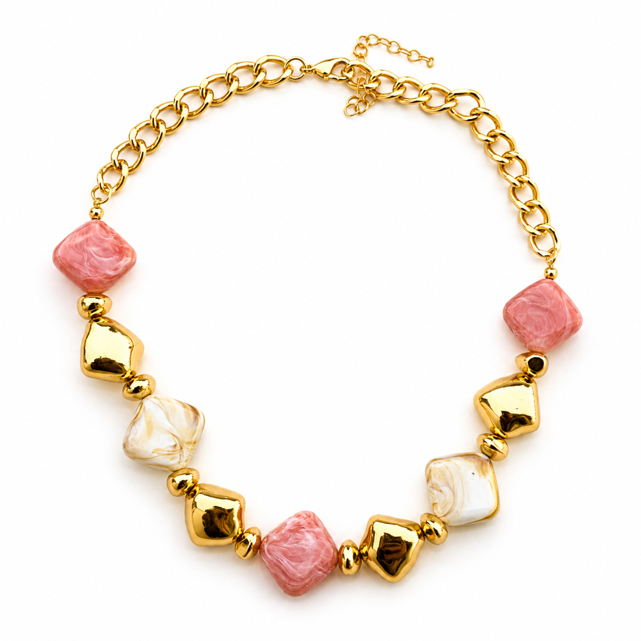 Pink Mosaic Necklace