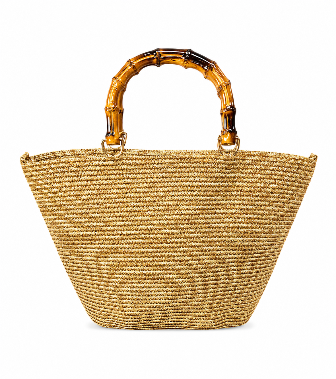 Golden Coast Bamboo Handle Tote Bag