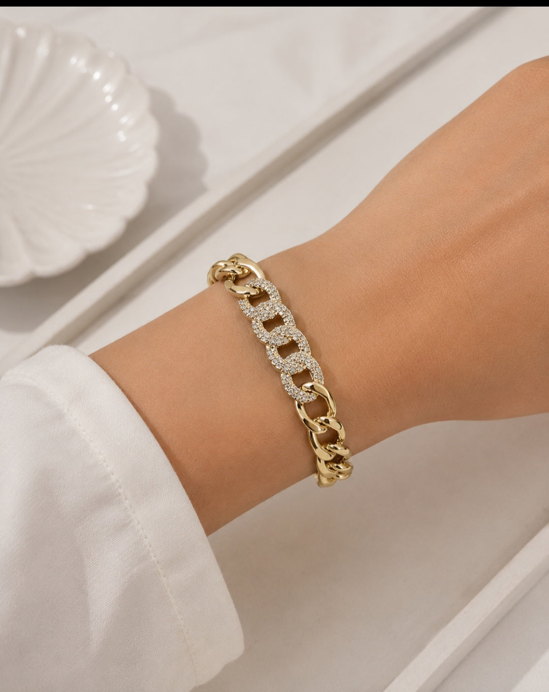 Pavé Link Chain Bracelet
