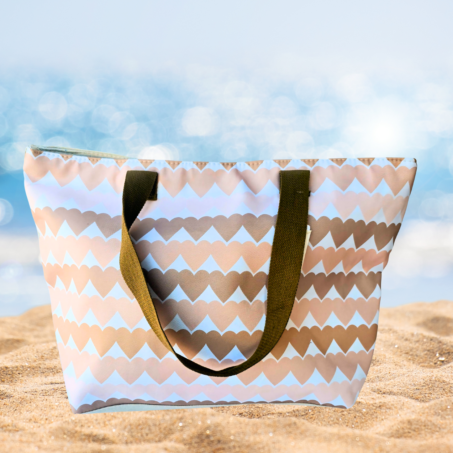 Blush Heart Beach Tote