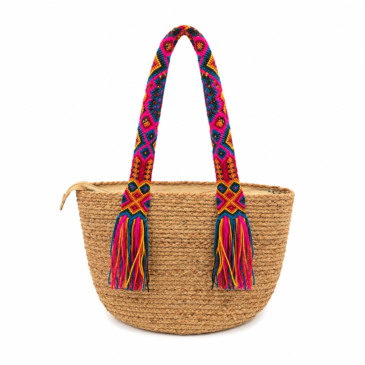 Ibiza Colorwave Straw Tote