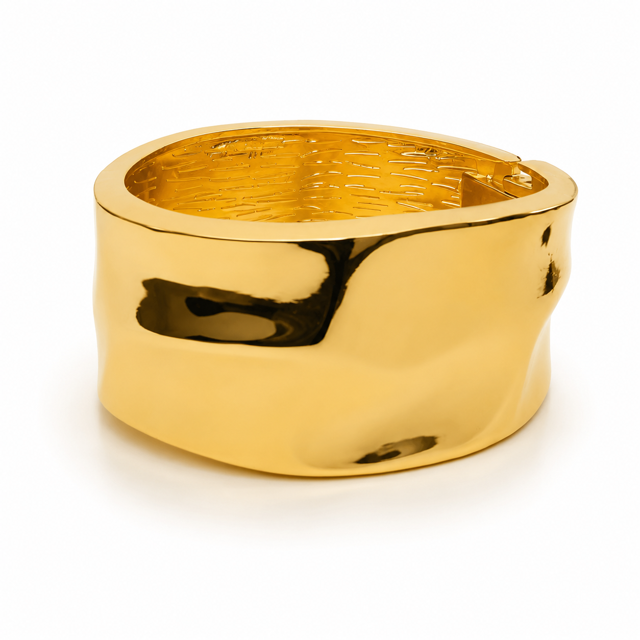 Mirror Gold Statement Bangle