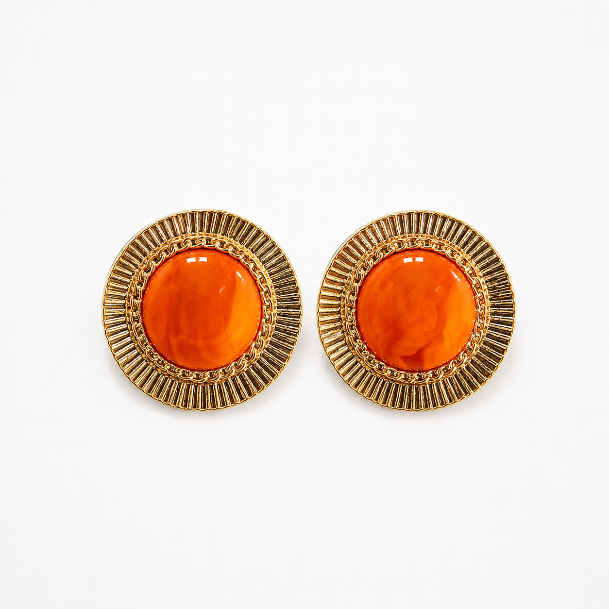 Amber Halo Statement Earrings