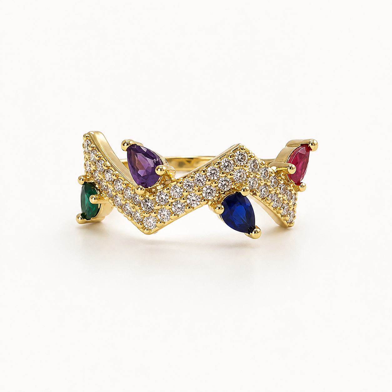 Galaxy Luxe Chevron Ring