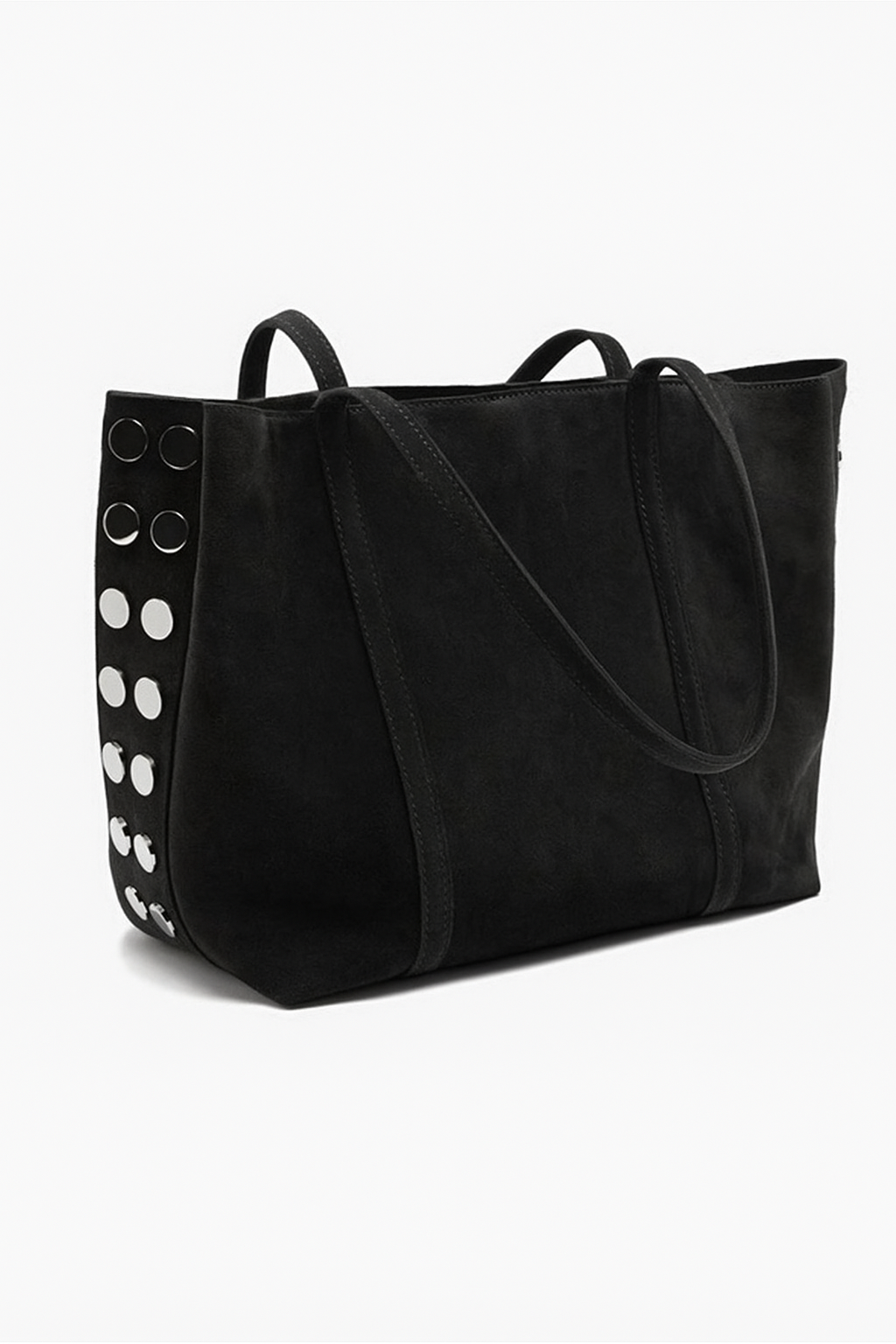 Black Suede Tote Bag