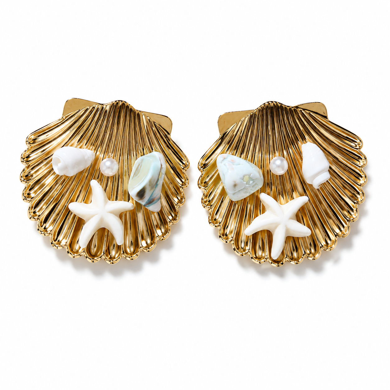 Ocean Muse Shell Statement Earrings