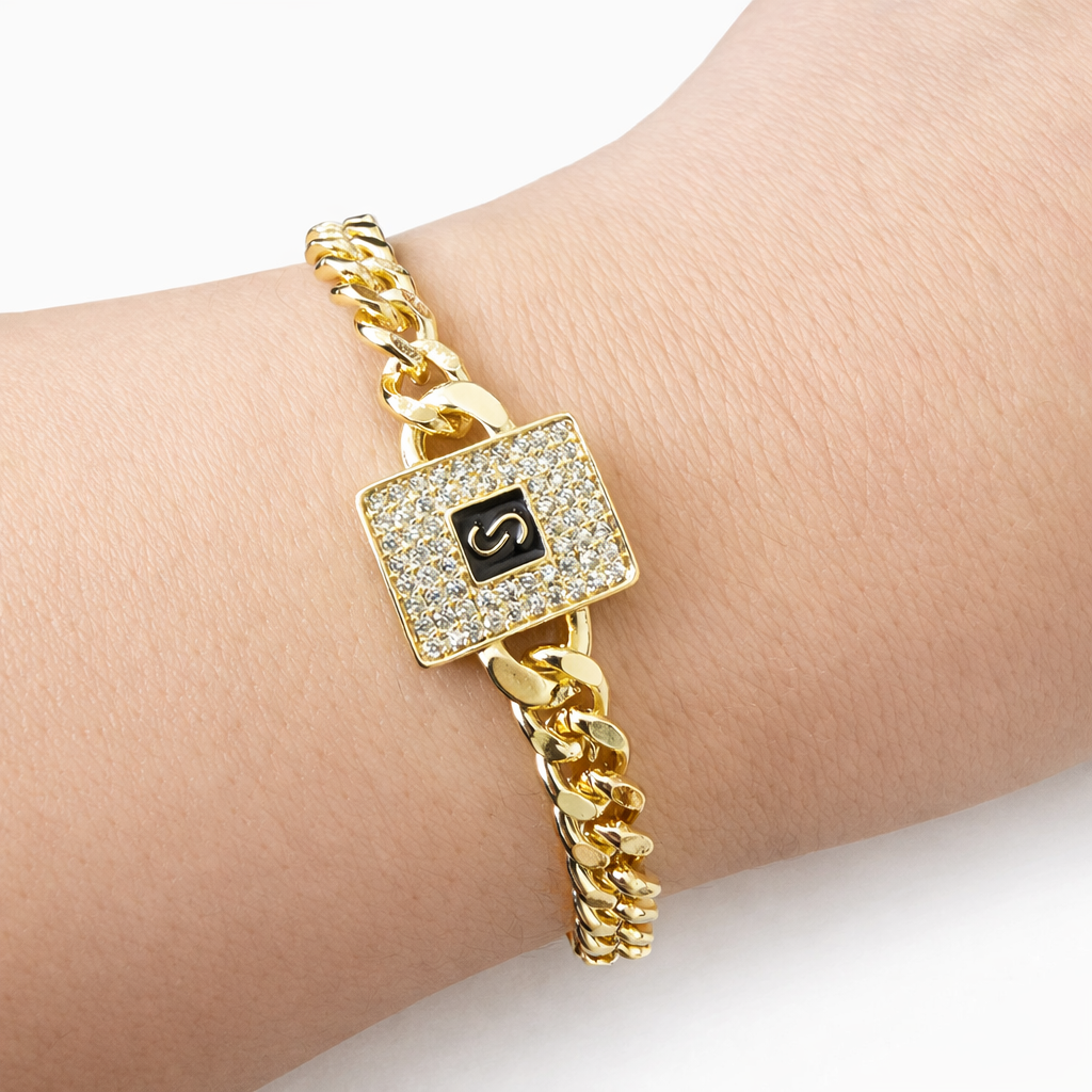 Midnight Initial Luxe Bracelet – Gold