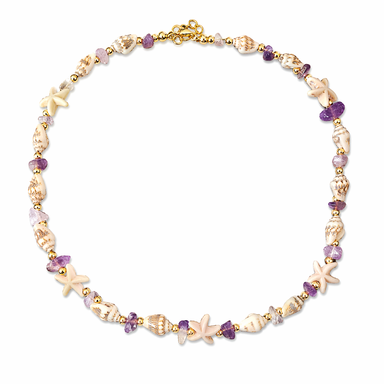 Seaside Star Charm Beaded Necklace