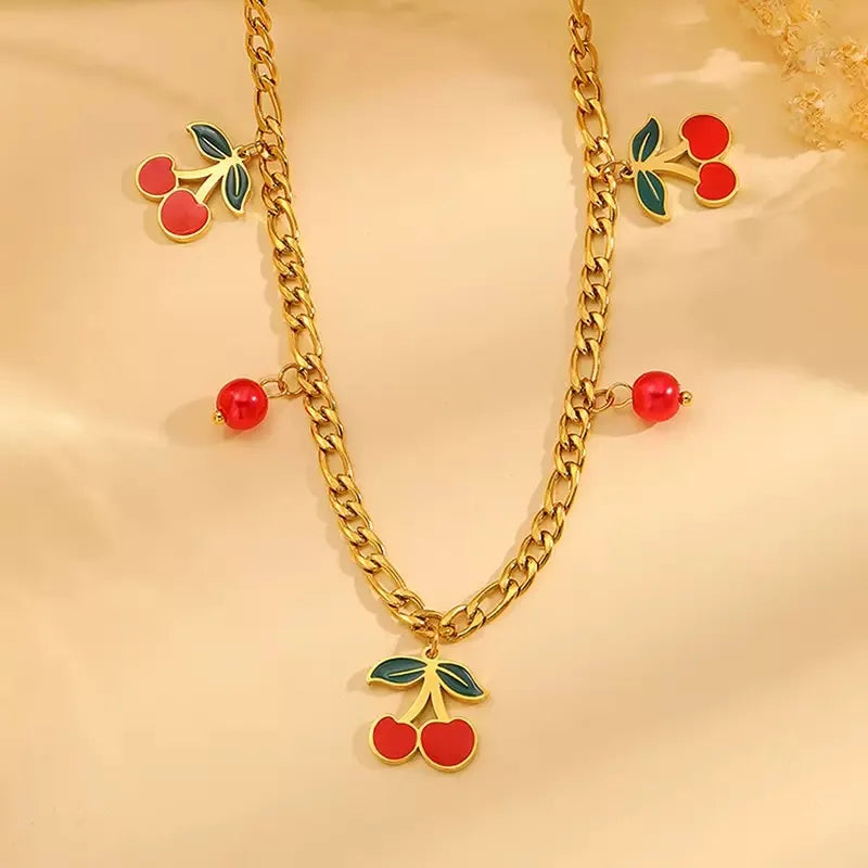 Cherry Charms Necklacw