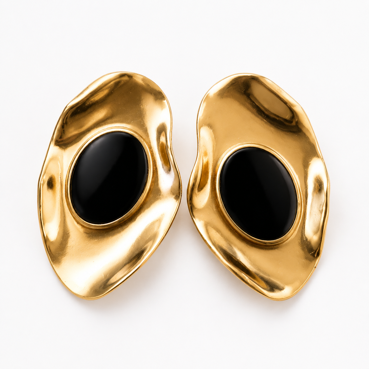 Noir Sculpted Statement Earrings