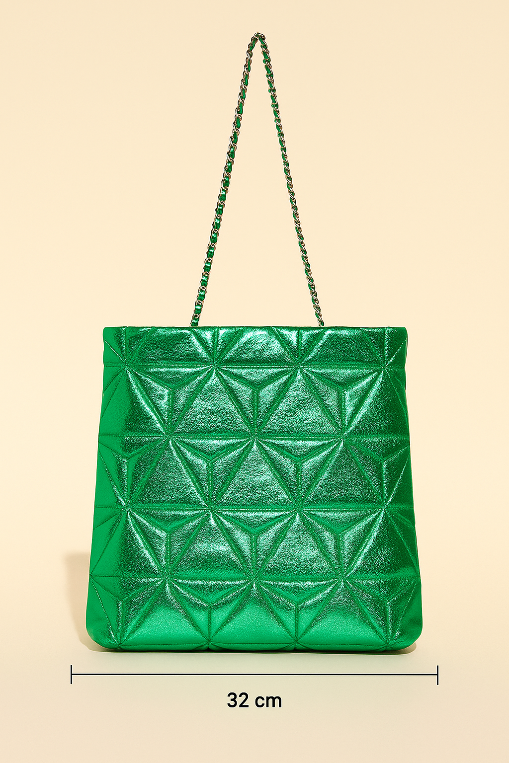 Emerald Radiance Metallic Tote