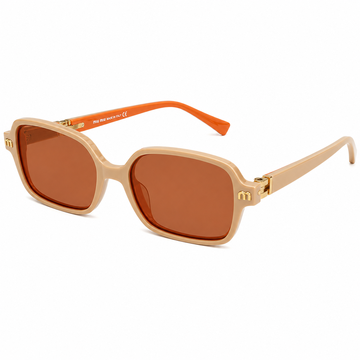 Luna Beige Statement Sunglasses