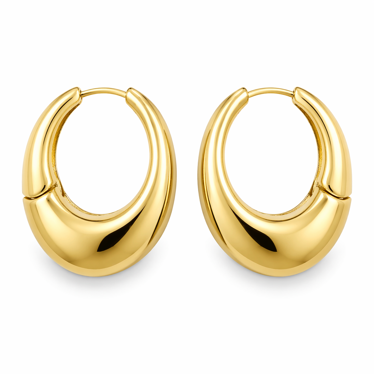 Gold-Plated Hoop Earrings