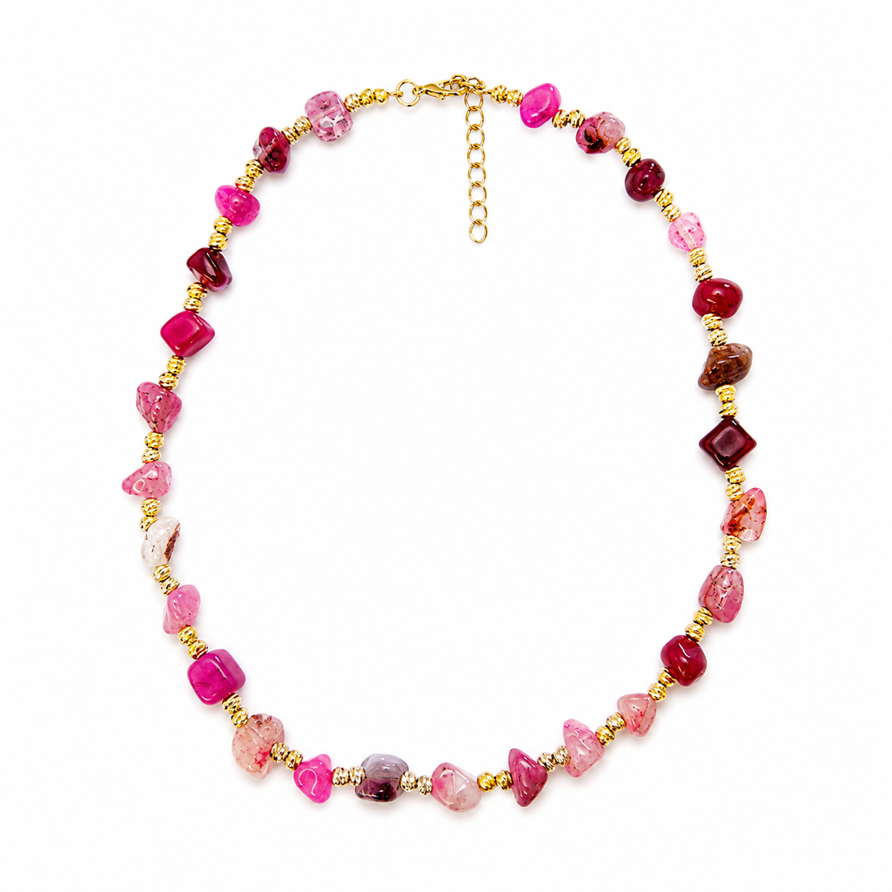 Rosé Bloom Beaded Necklace