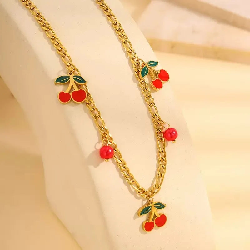 Cherry Charms Necklacw