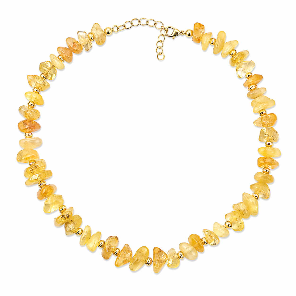 Golden Citrine Beaded Necklace