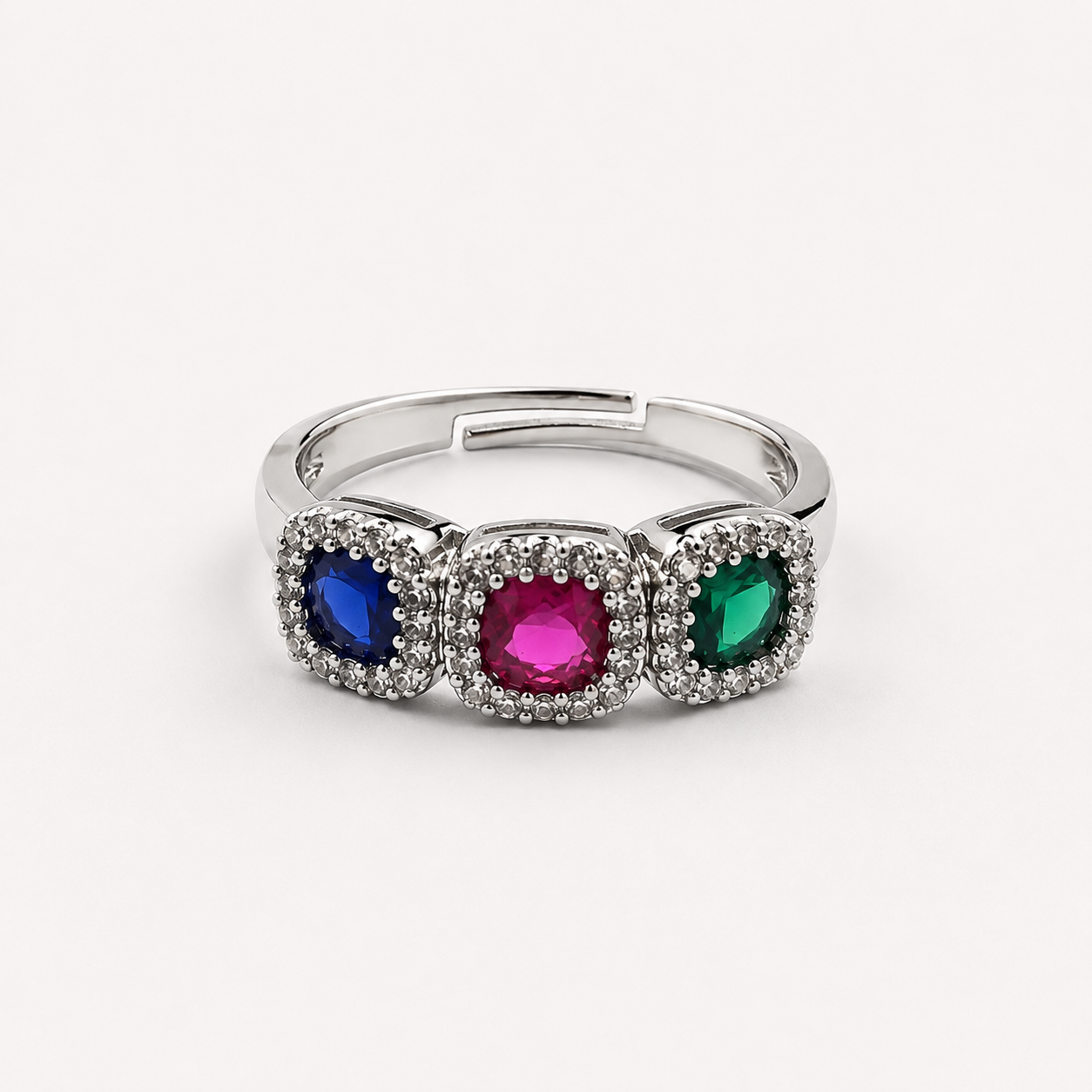 Trio Gem Luxe Silver Ring