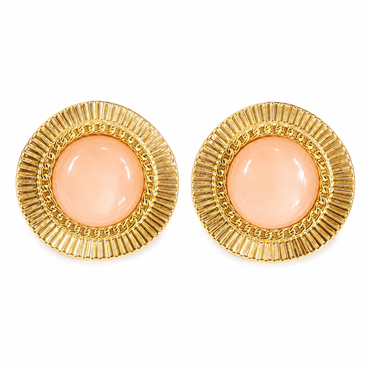 Rosé Halo Statement Earrings