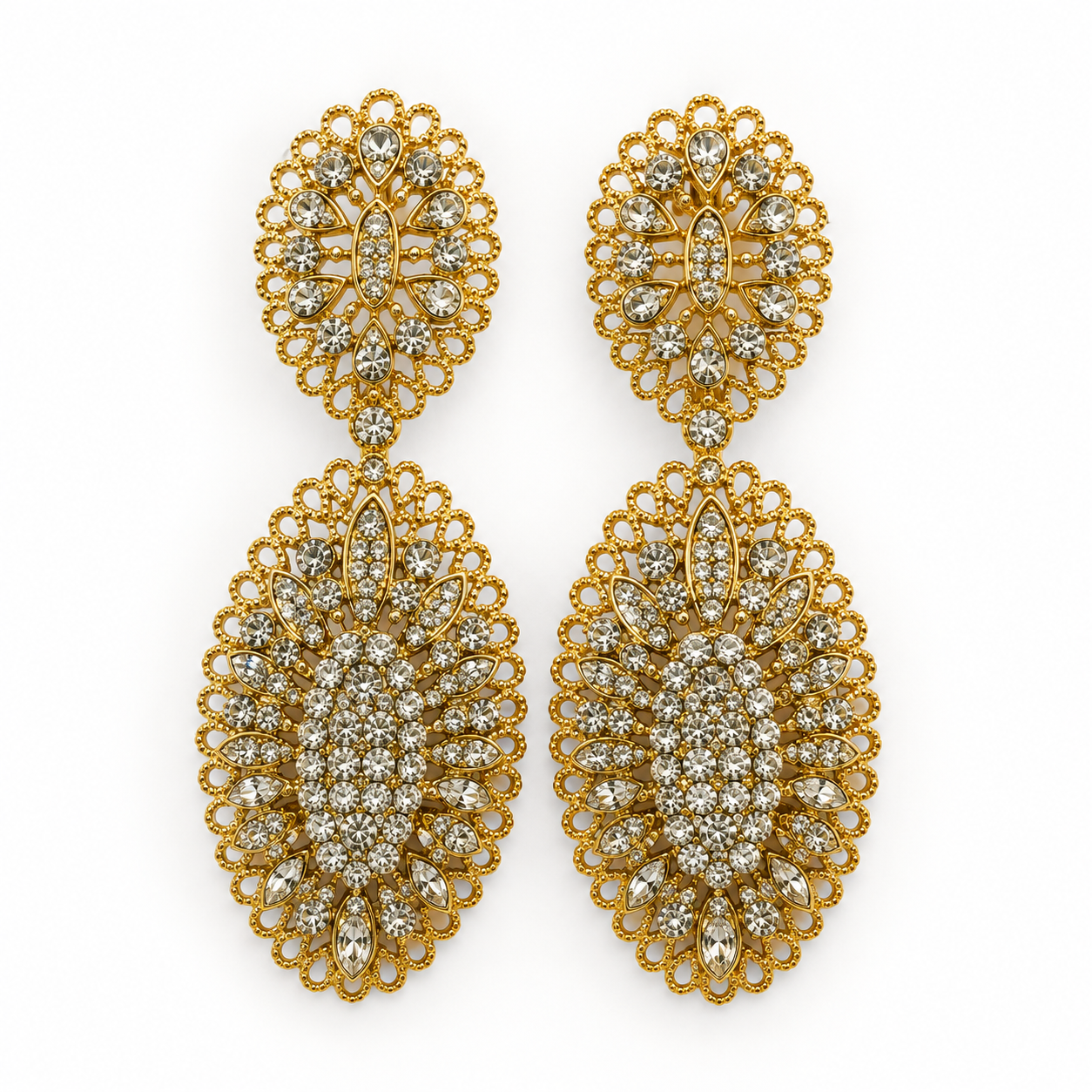 Royal Crystal Drop Earrings