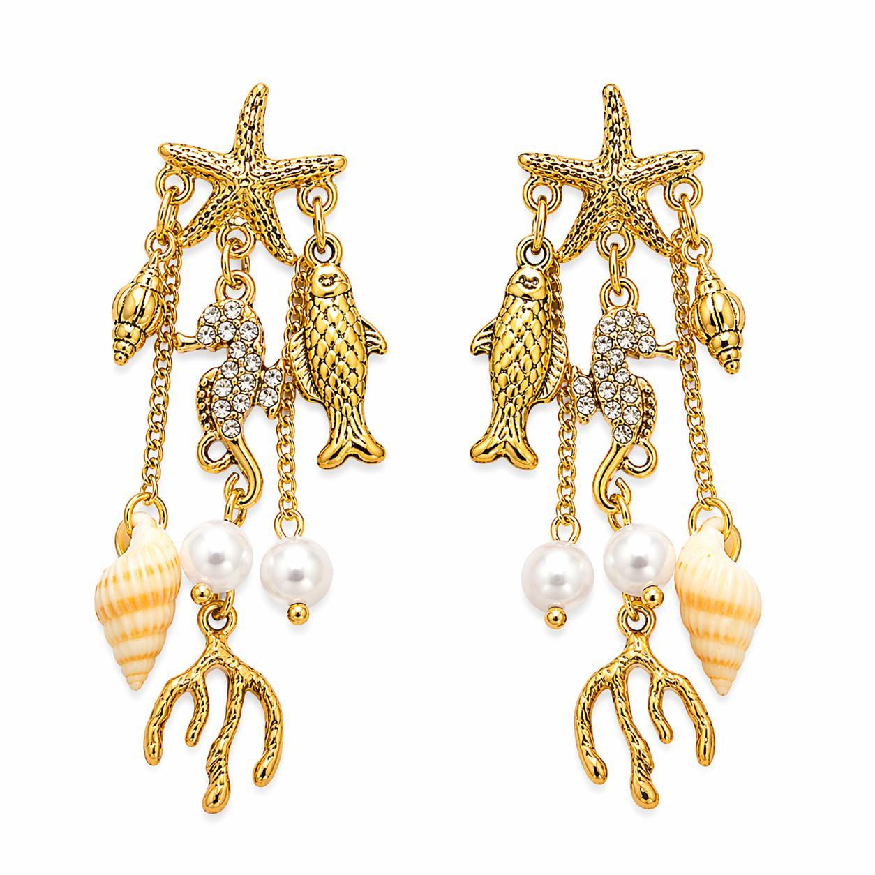 Ocean Treasure Charm Earrings