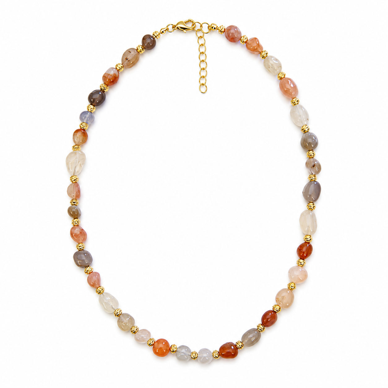 Blush Stone Beaded Necklace