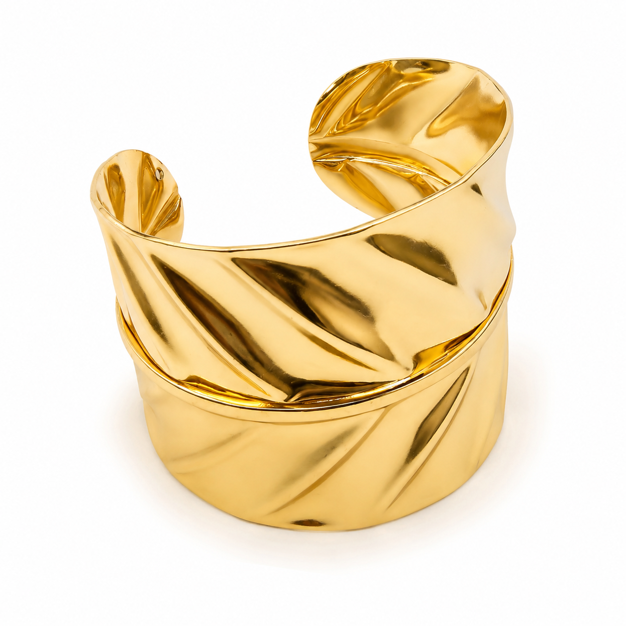Sculpted Gold Cuff Bracelet