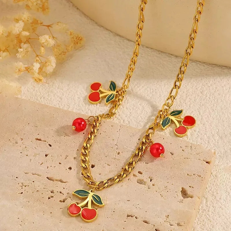 Cherry Charms Necklacw