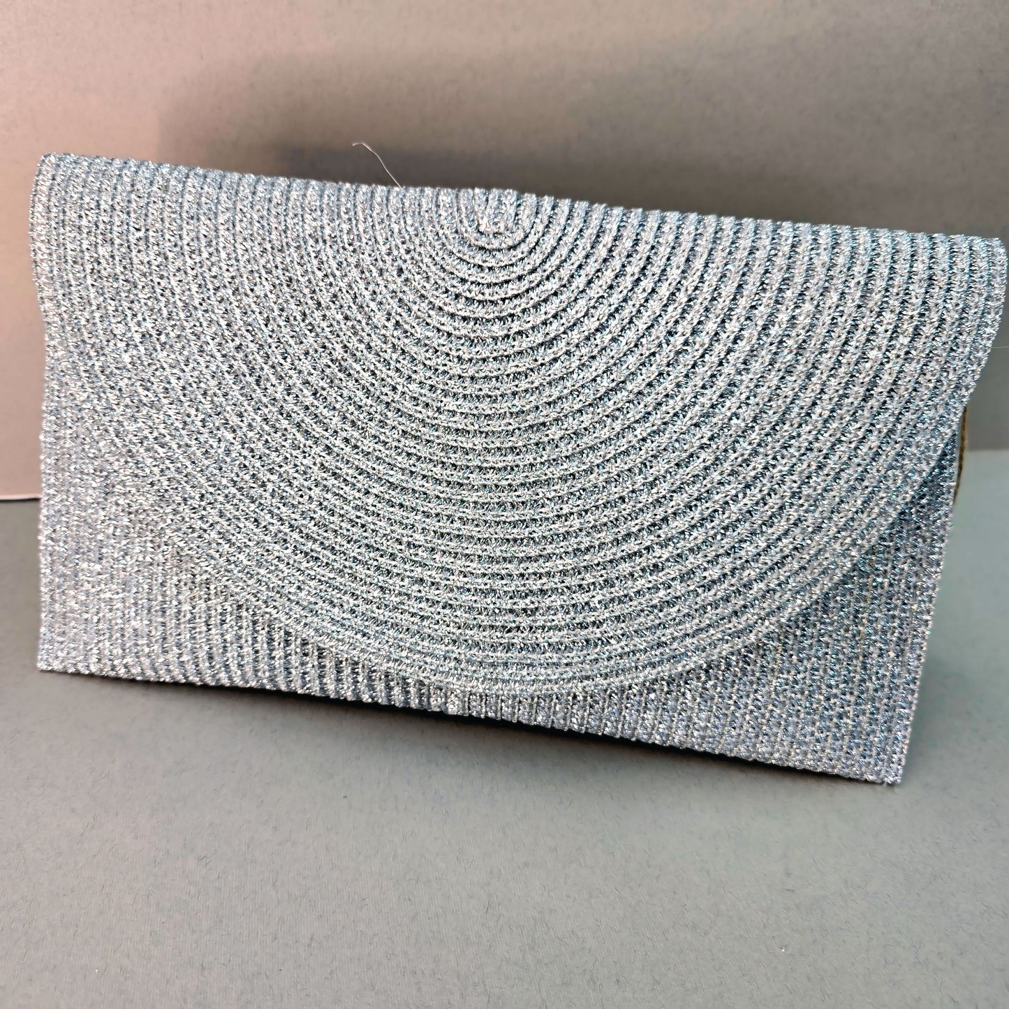Shimmering Silver Evening Clutch