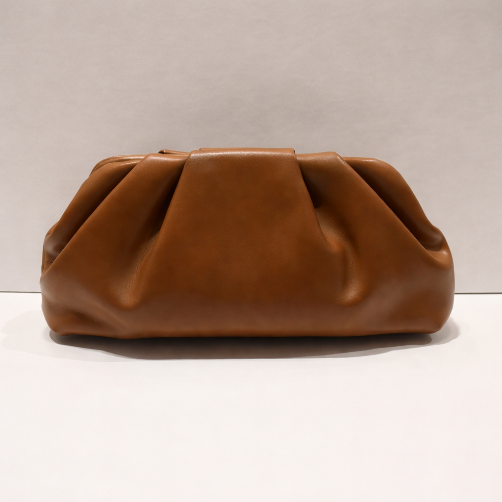 Caramel Sculpted Luxe Pouch