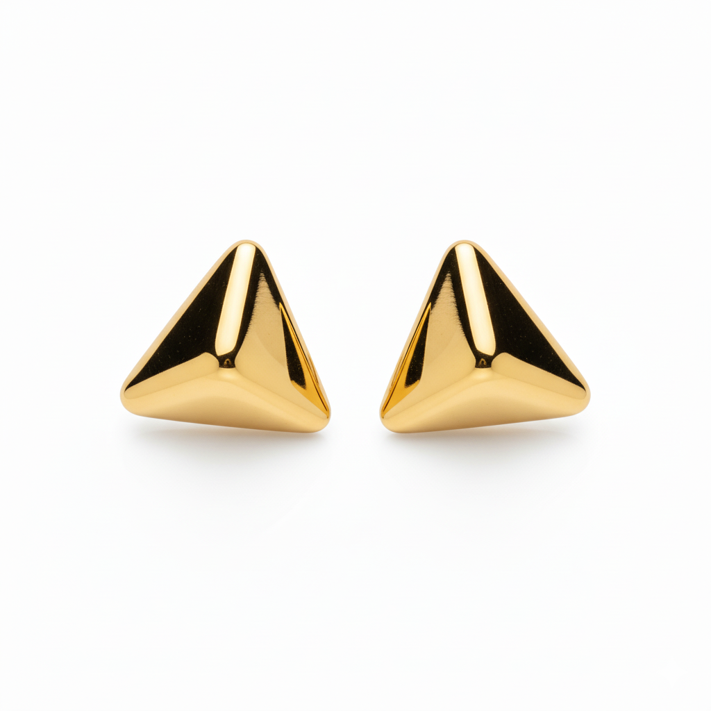 Modern Statement Triangle Stud Earrings