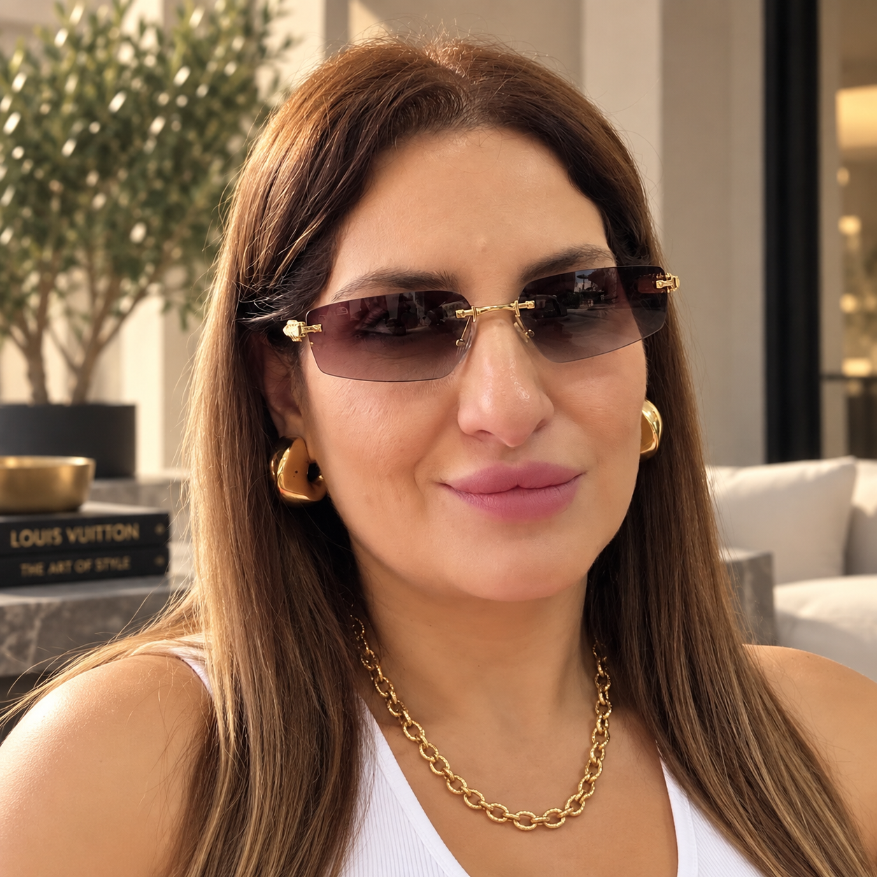 Saint-Tropez Rimless Sunglasses