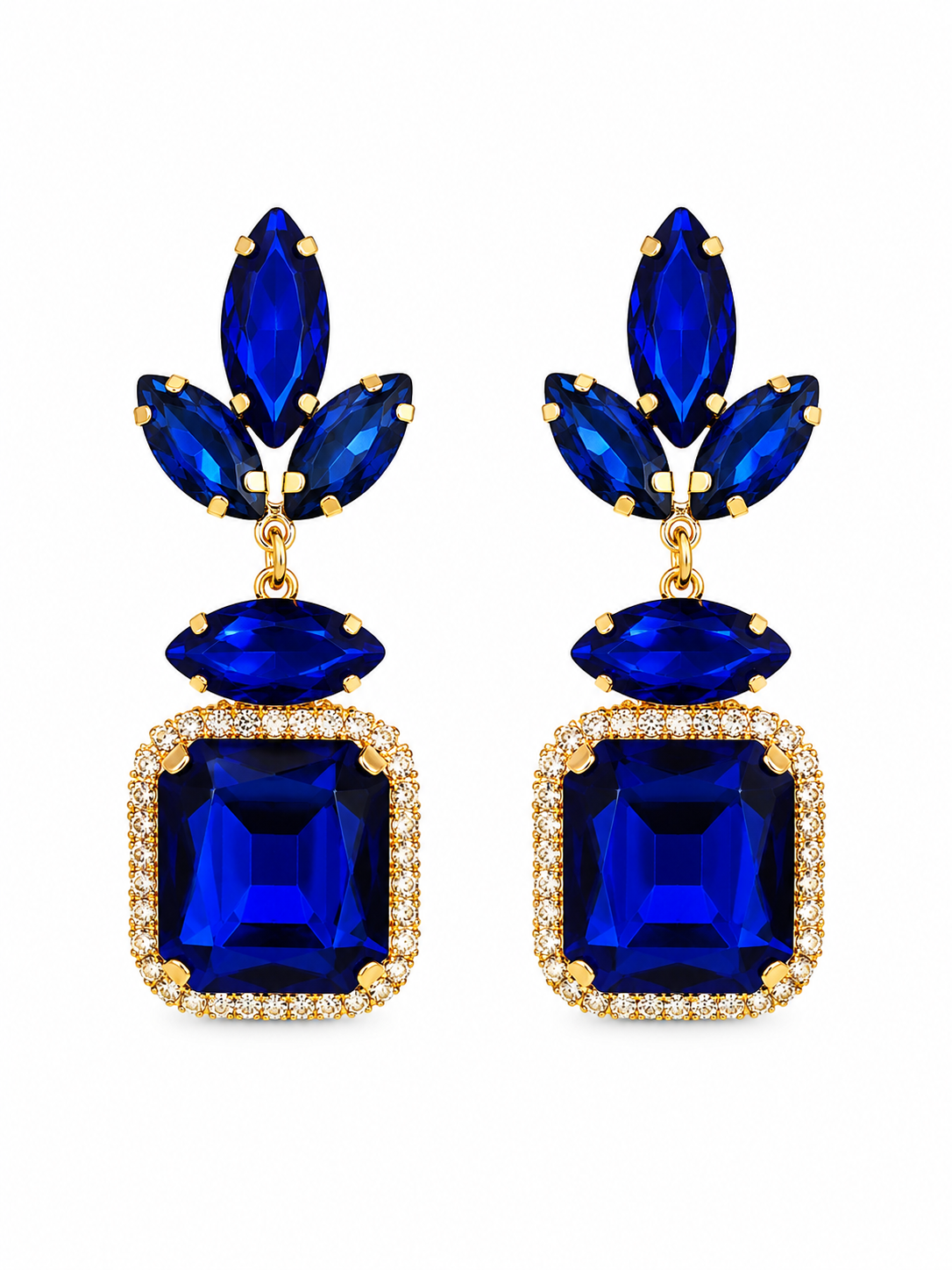 Midnight Sapphire Statement Earrings