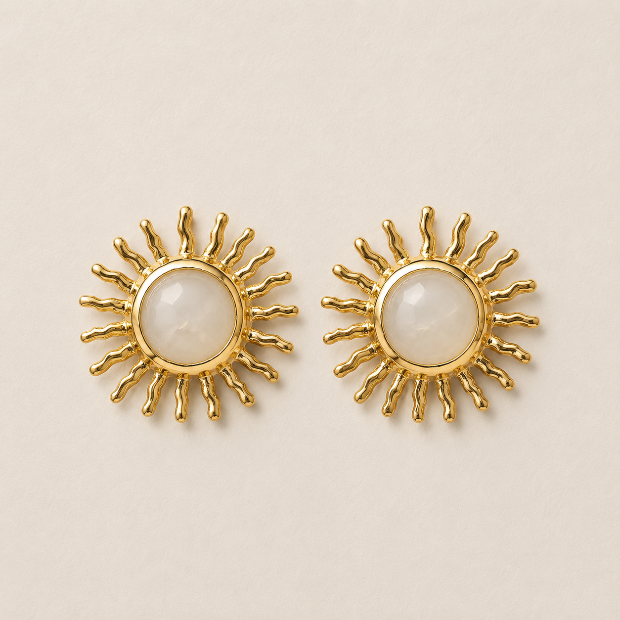 Ivory Solstice Sun Earrings