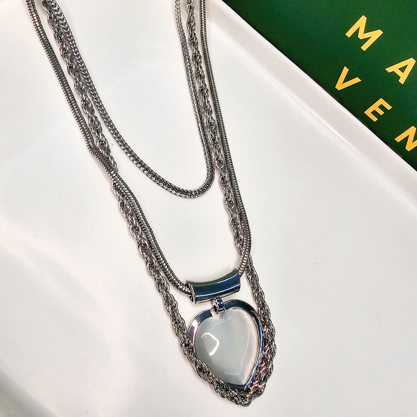 Silver Heart Luxe Necklace