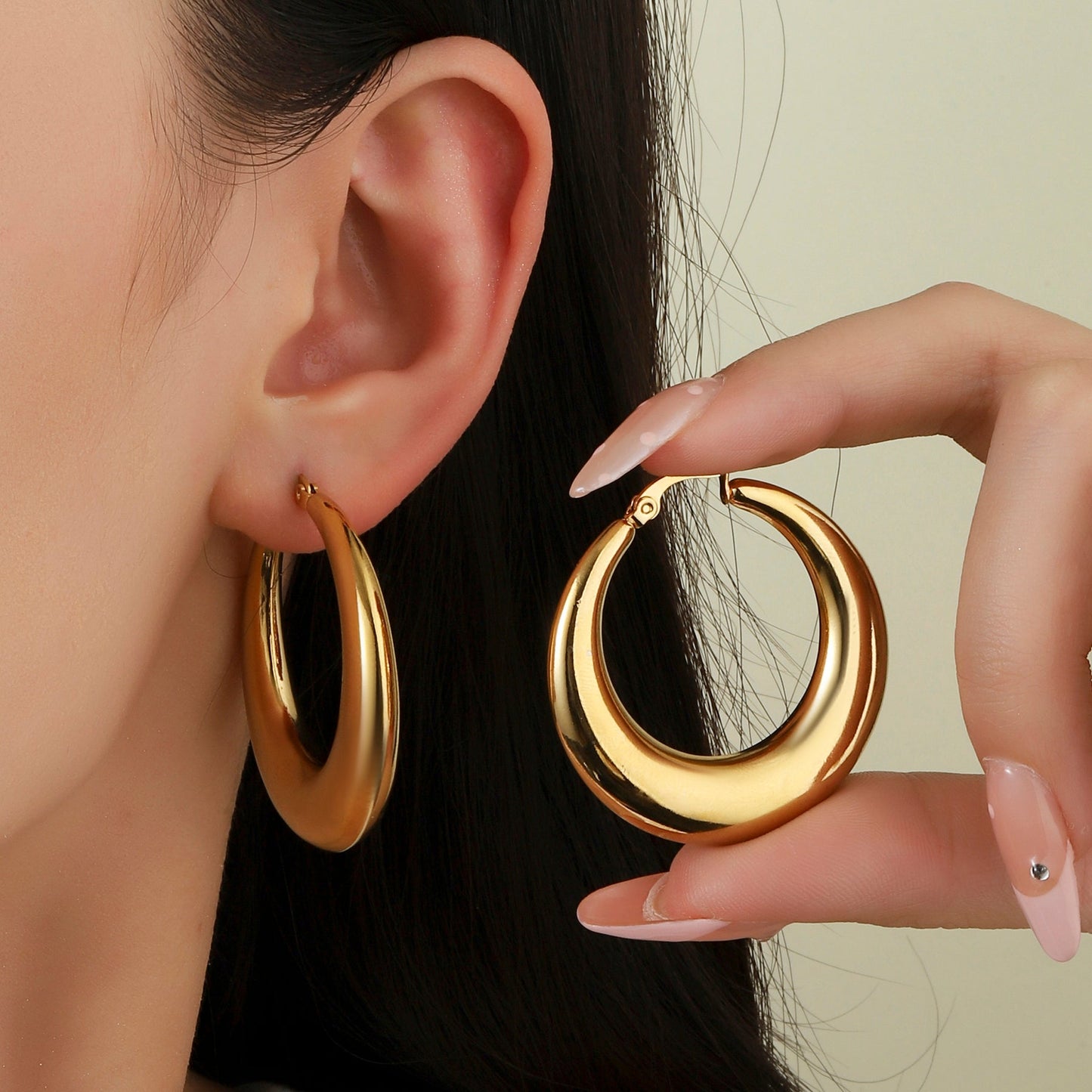 40MM Gold Hoop Earrings