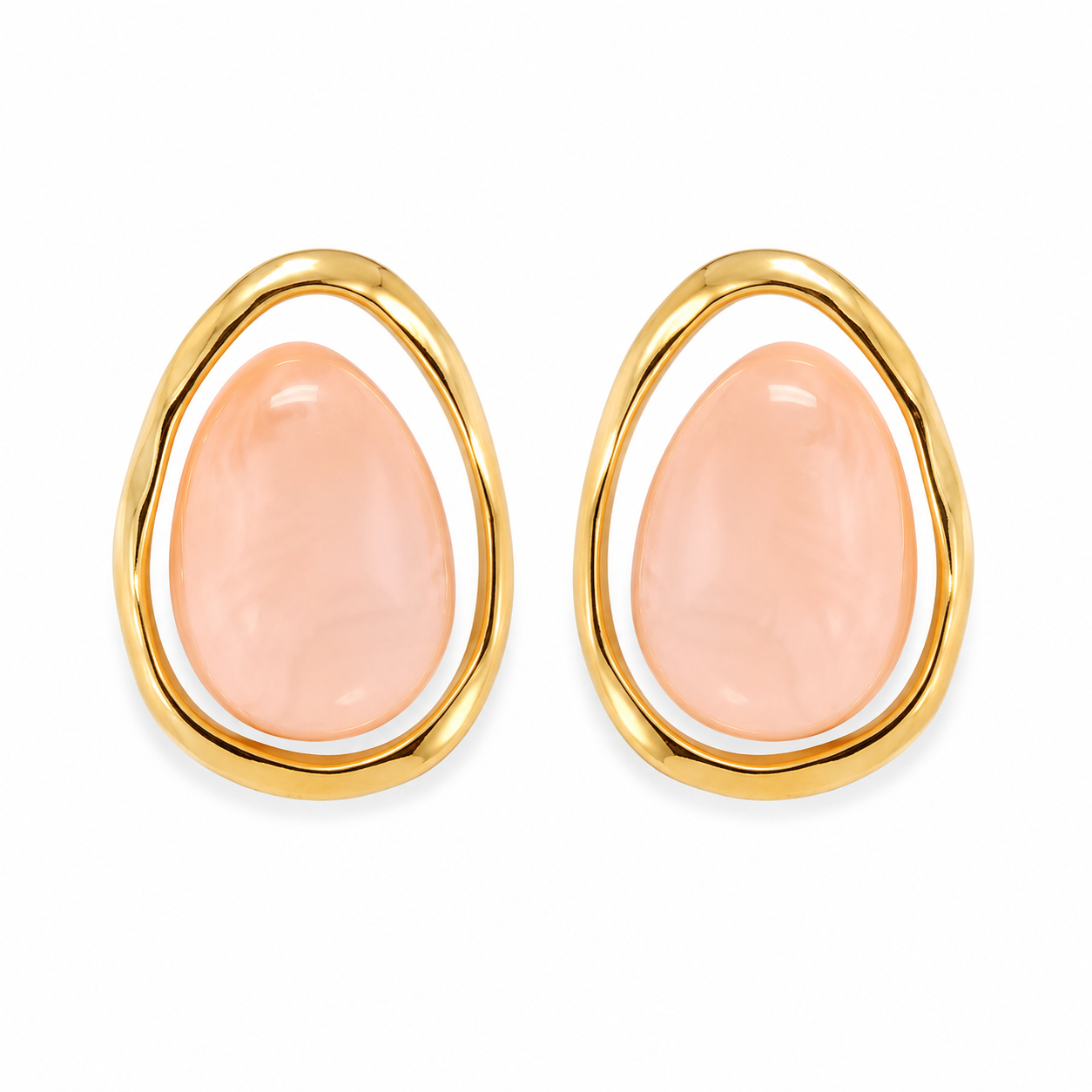 Blush Orbit Statement Earrings