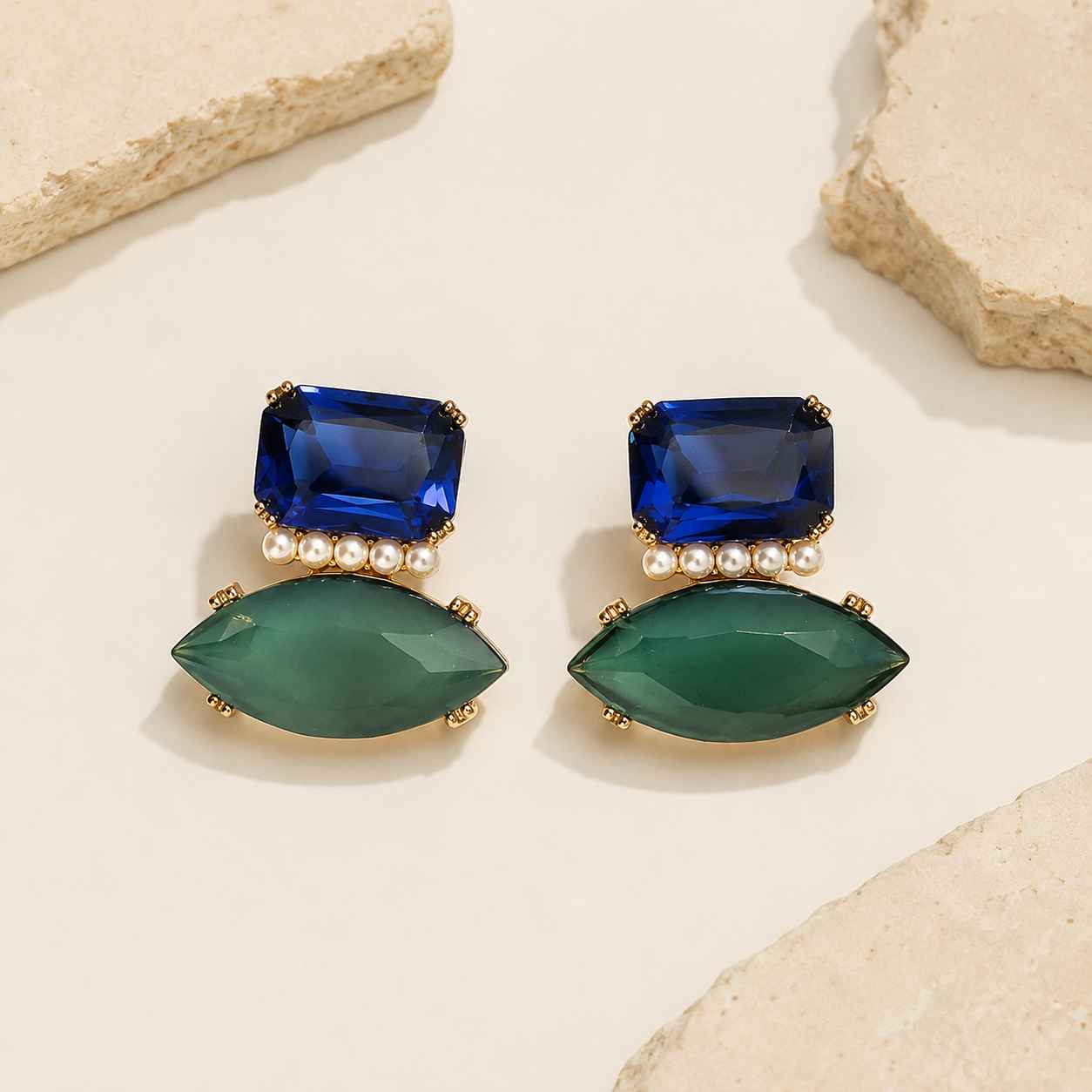 Royal Emerald Statement Earrings