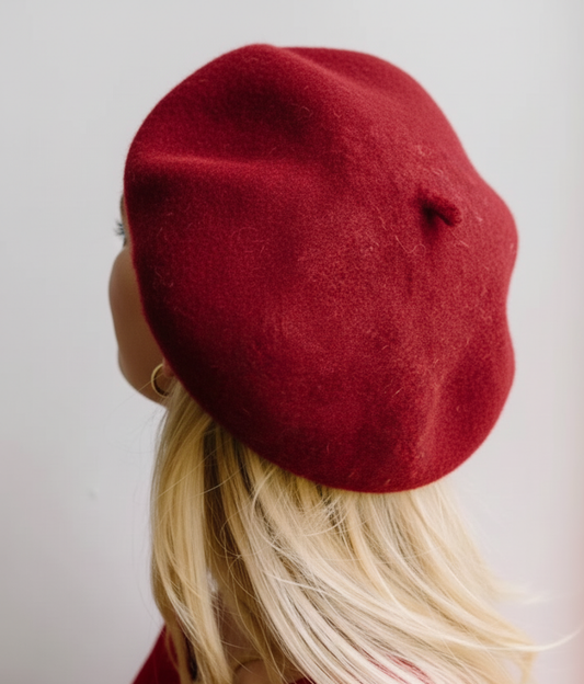 Red Winter Beret