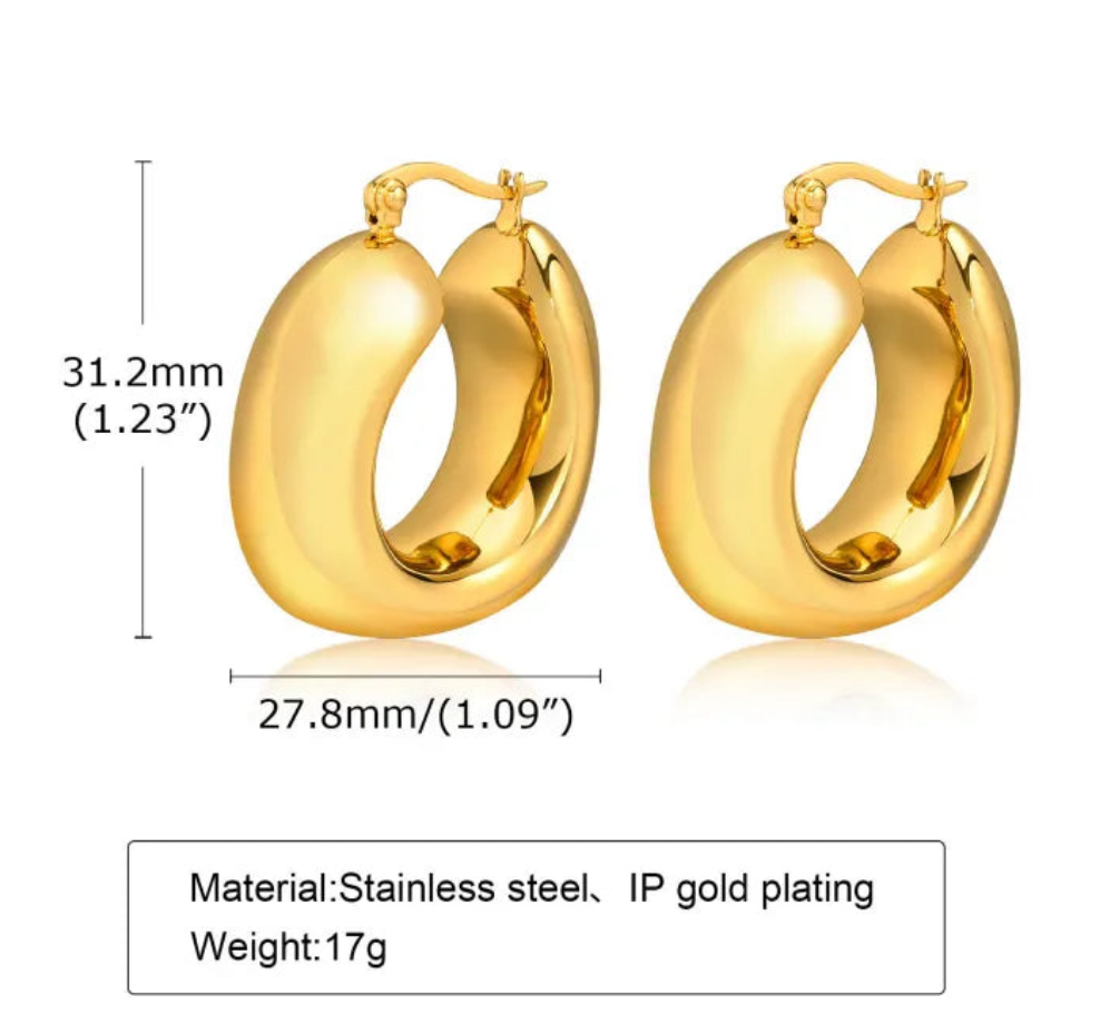 Chunky 18K earrings