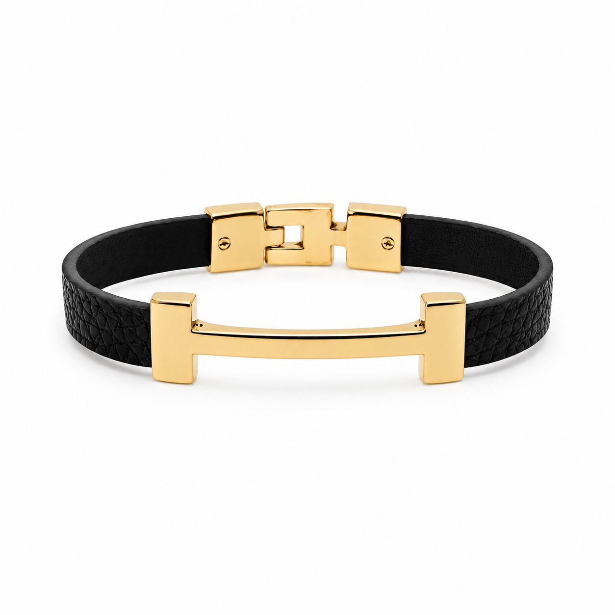 Midnight Noir Leather H Bracelet