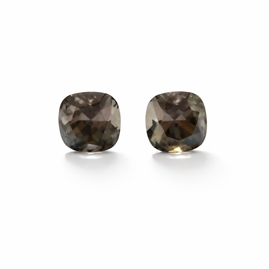 Smoky Crystal Stud Earrings