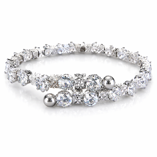 Silver Crystal Tennis Bracelet