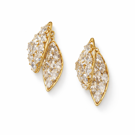 Radiance Wing Earrings – Gold Crystal