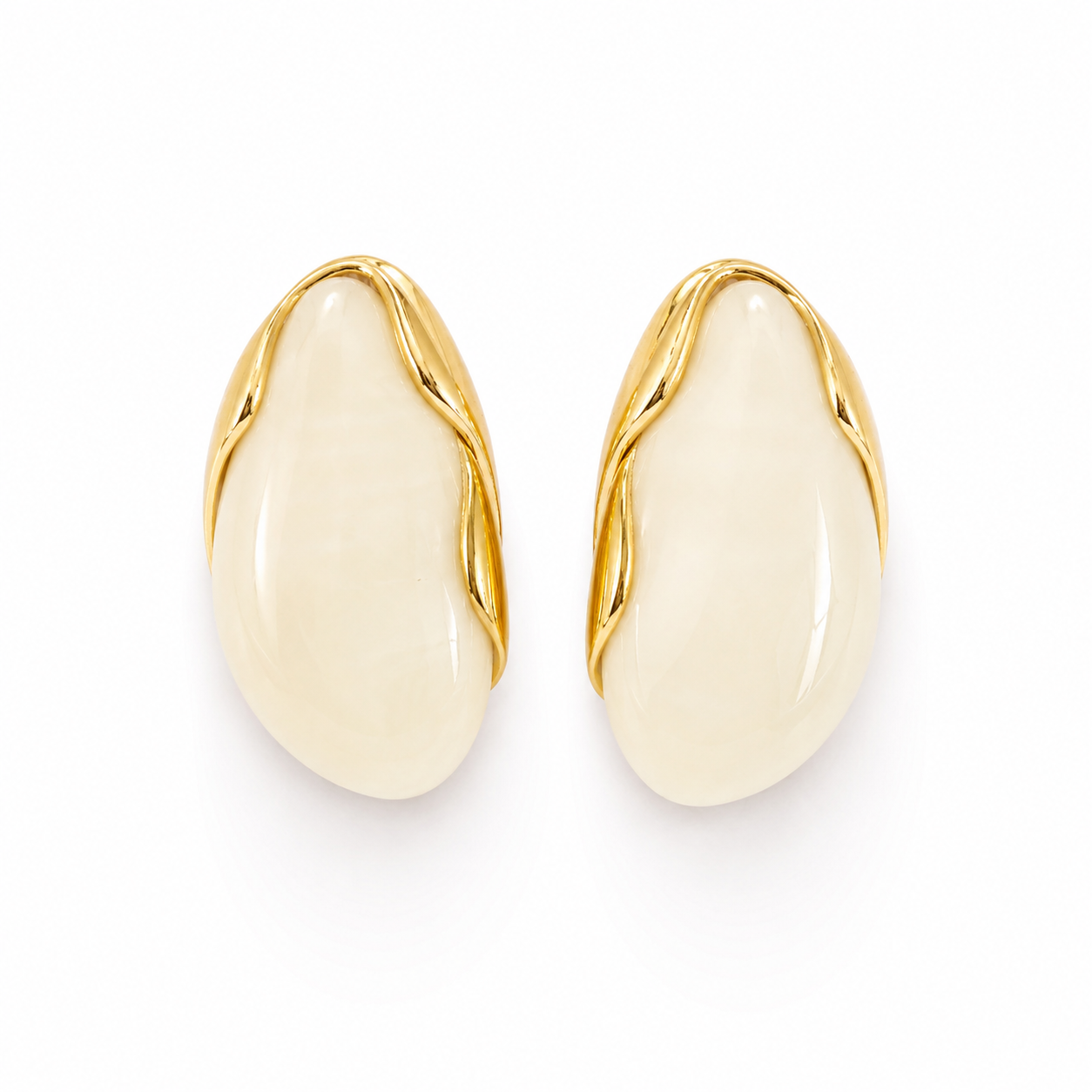 Ivory Glow Statement Earrings